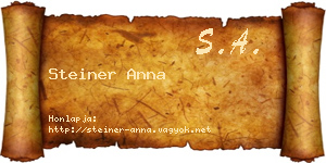 Steiner Anna névjegykártya